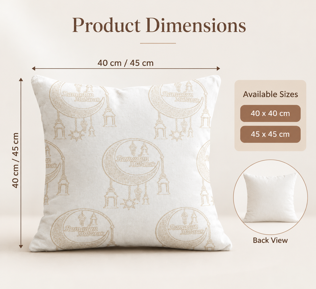 Ramadan Vibes Chenille Cushion Covers, Set of 2